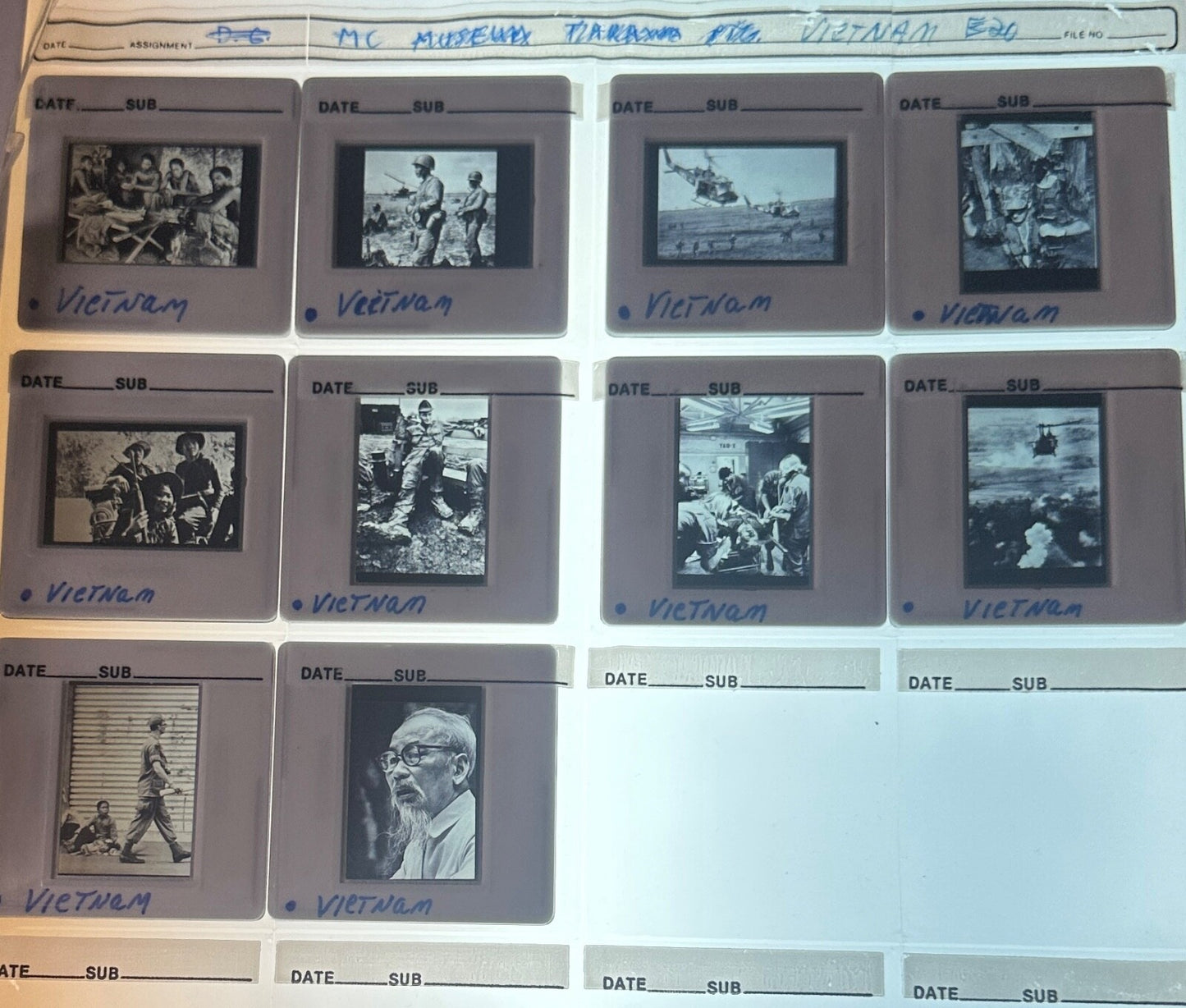 Vintage Vietnam War 35mm Slides - 10-Photo Lot by Professional Photographers, Documentary Era