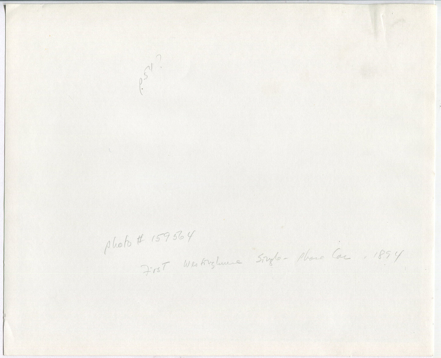 WESTINGHOUSE ELECTRIC TROLLY, 3RD RAIL. BLACK AND WHITE SILVER PRINT 8 X 10.