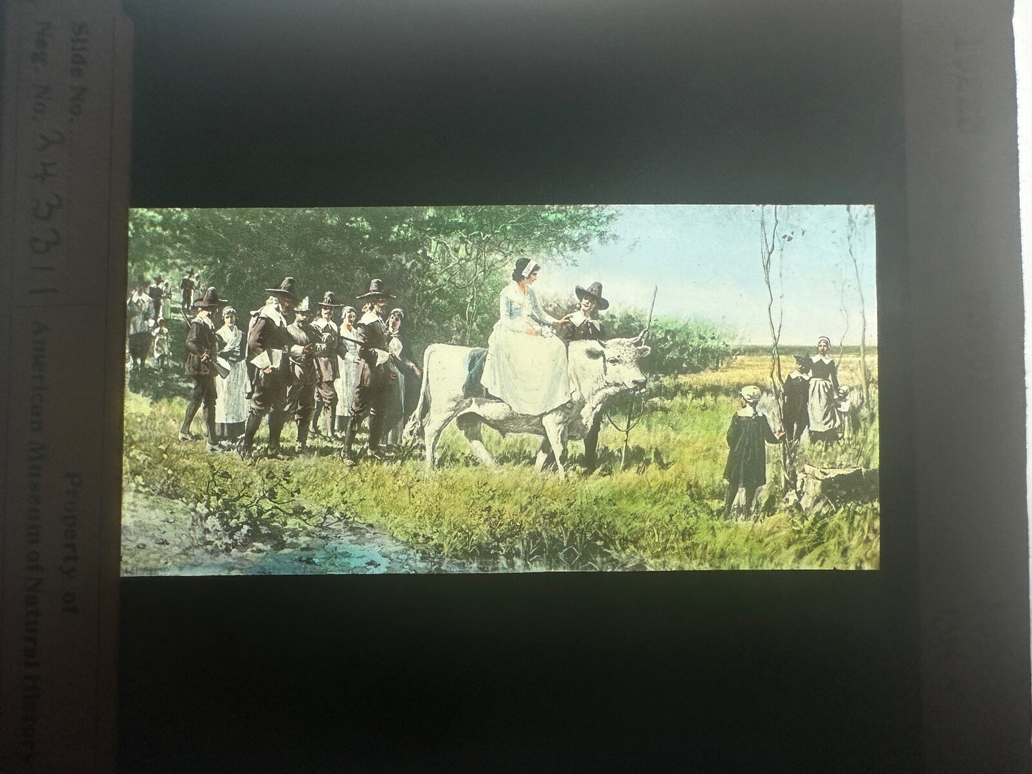 Vintage Lantern Slide "The Bridal Procession" Charles Yardley Turner 1850-1919