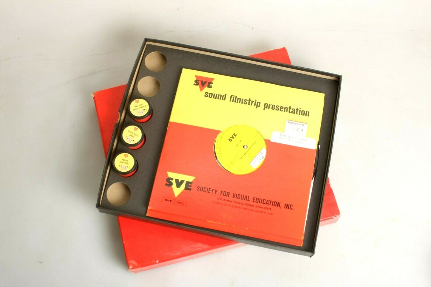 SVE Society for Visual Education Various Holiday Filmstrips and Records