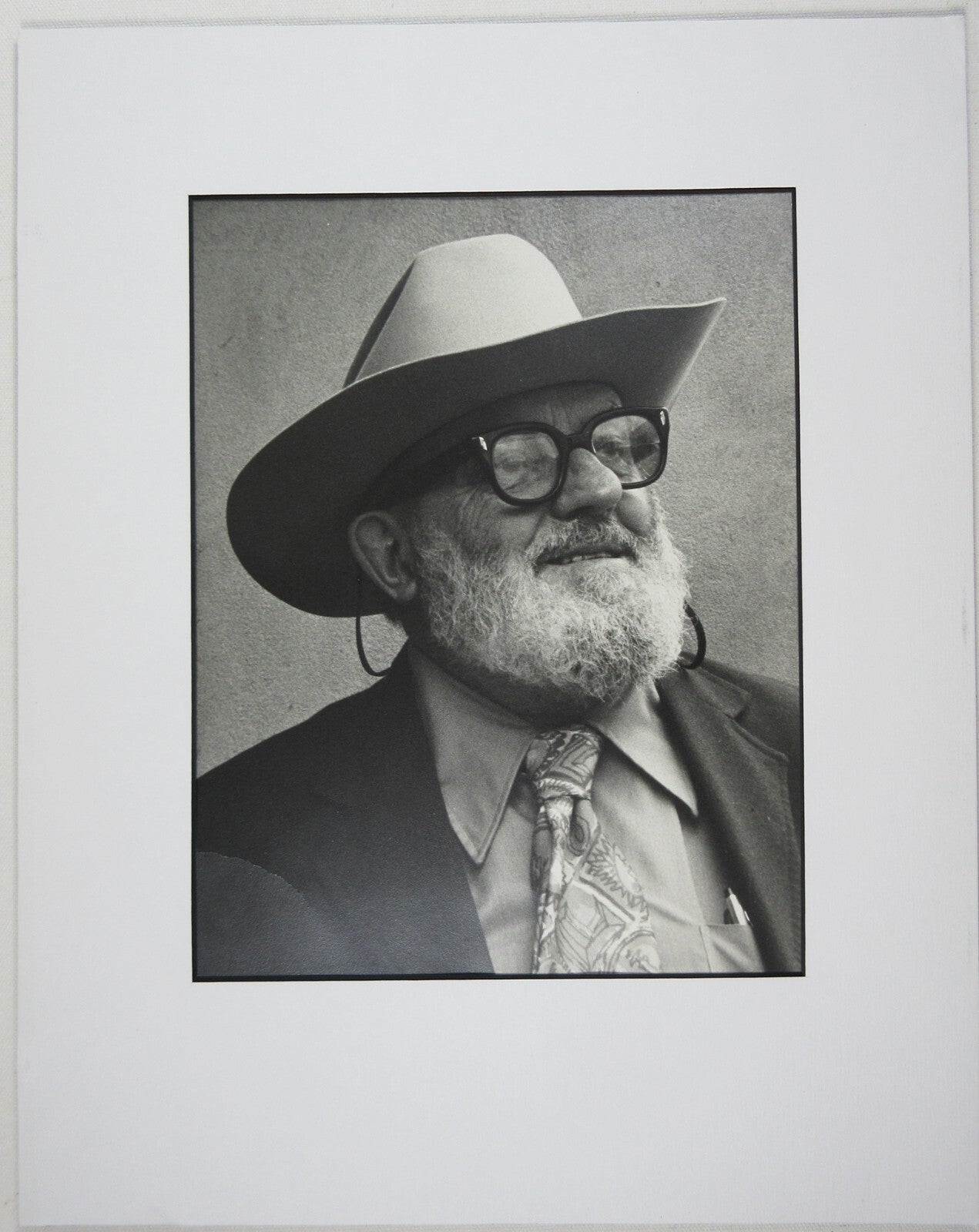 ANSEL ADAMS BY EDWARD FARKAS,1978. 10X8 B&W IN 14X11MAT. VINTAGE ORIGINAL.