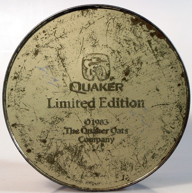 VINTAGE COMMEMORATIVE QUAKER OATS TIN, 1983