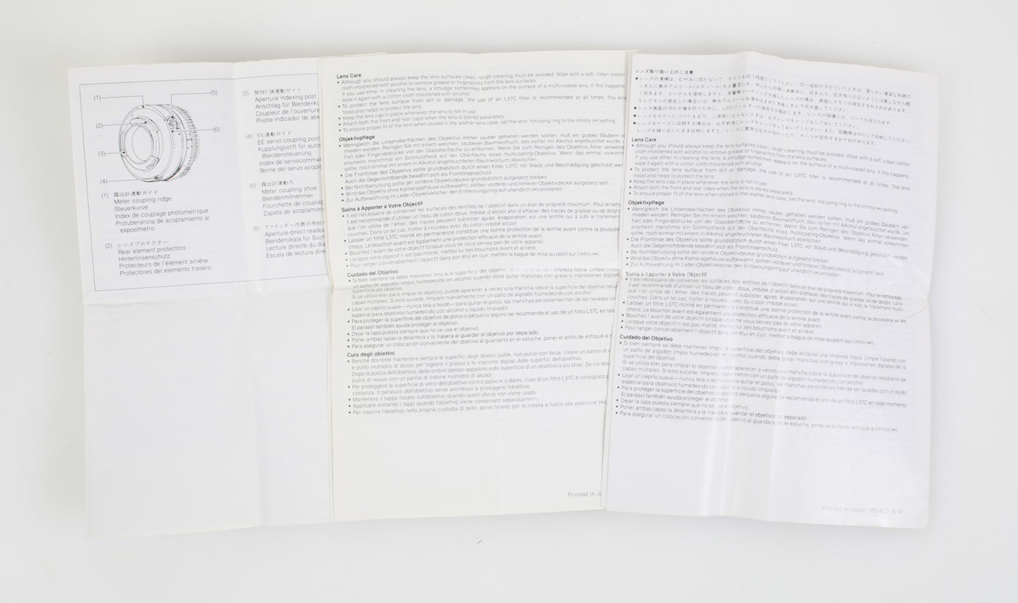 Set of 3 Vintage Nikon Lens Manuals Nikkor 28mm, 50mm, and 105mm