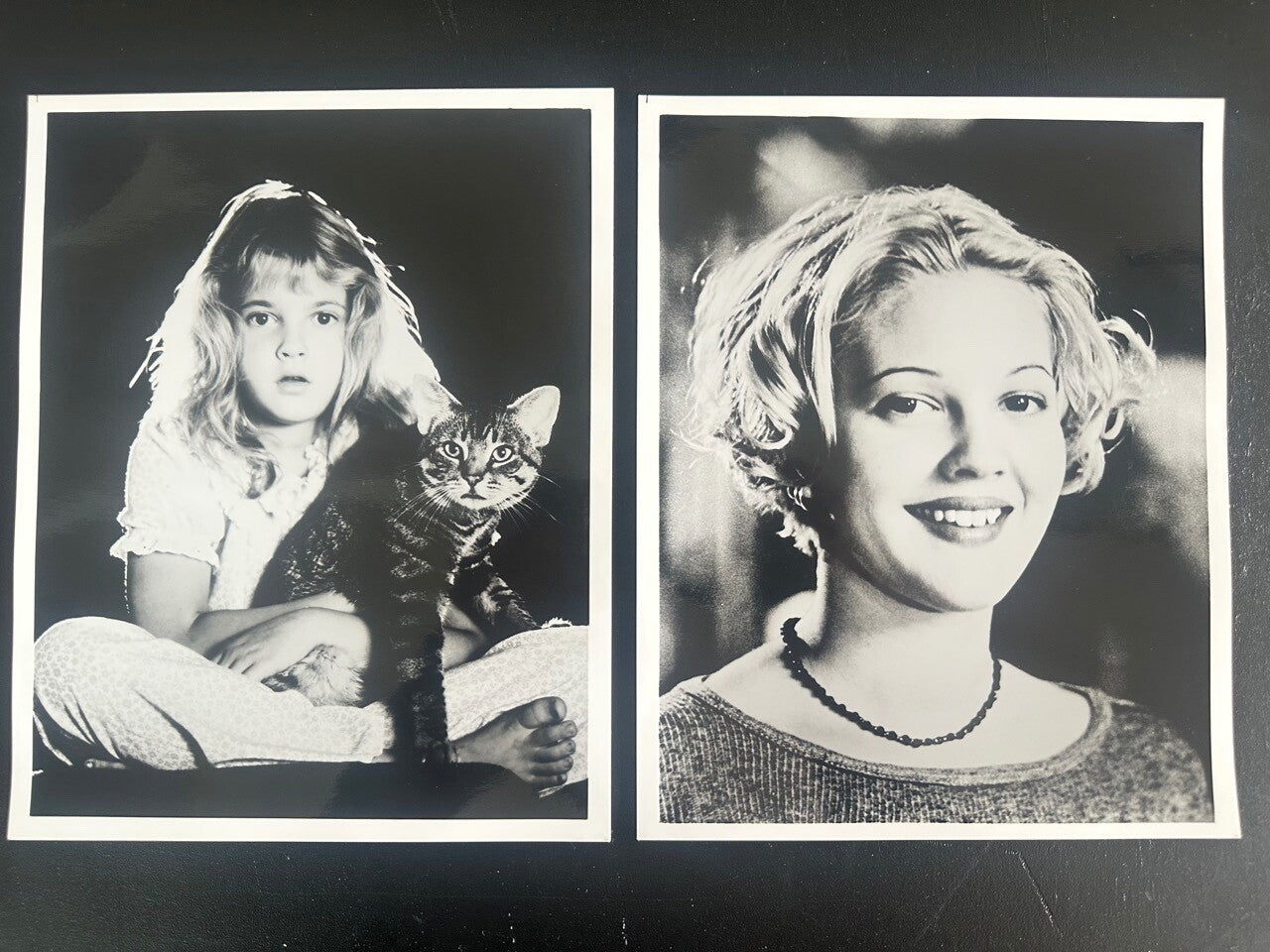 Drew Barrymore 1980s Vintage Press Release Photos - Set of 2, 8x10 Wall Art Collectible Gift for Movie Lovers