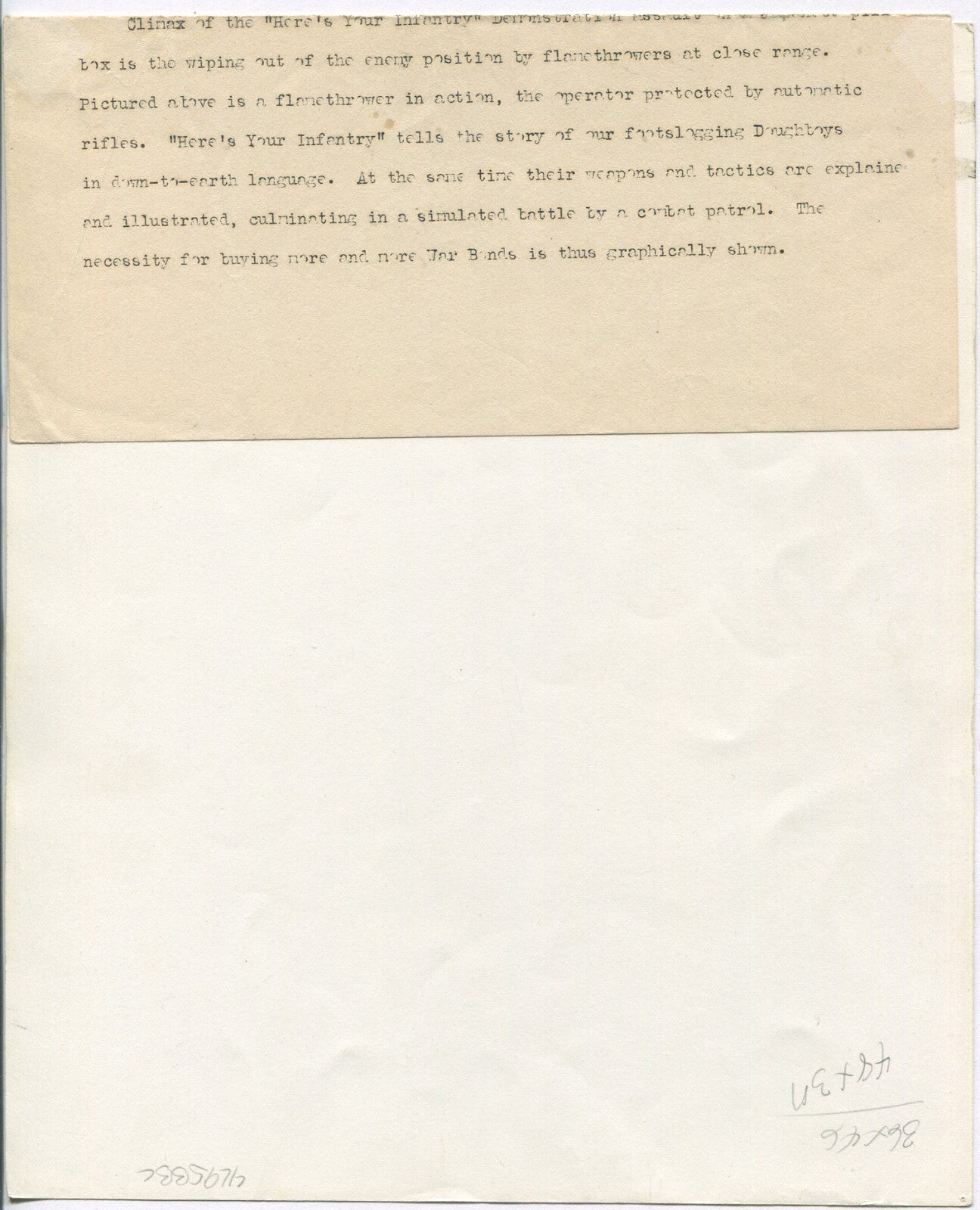 U.S. SOLDIERS W/FLAMETHROWER, WWII. 8X10 B&W PHOTO, VINTAGE.