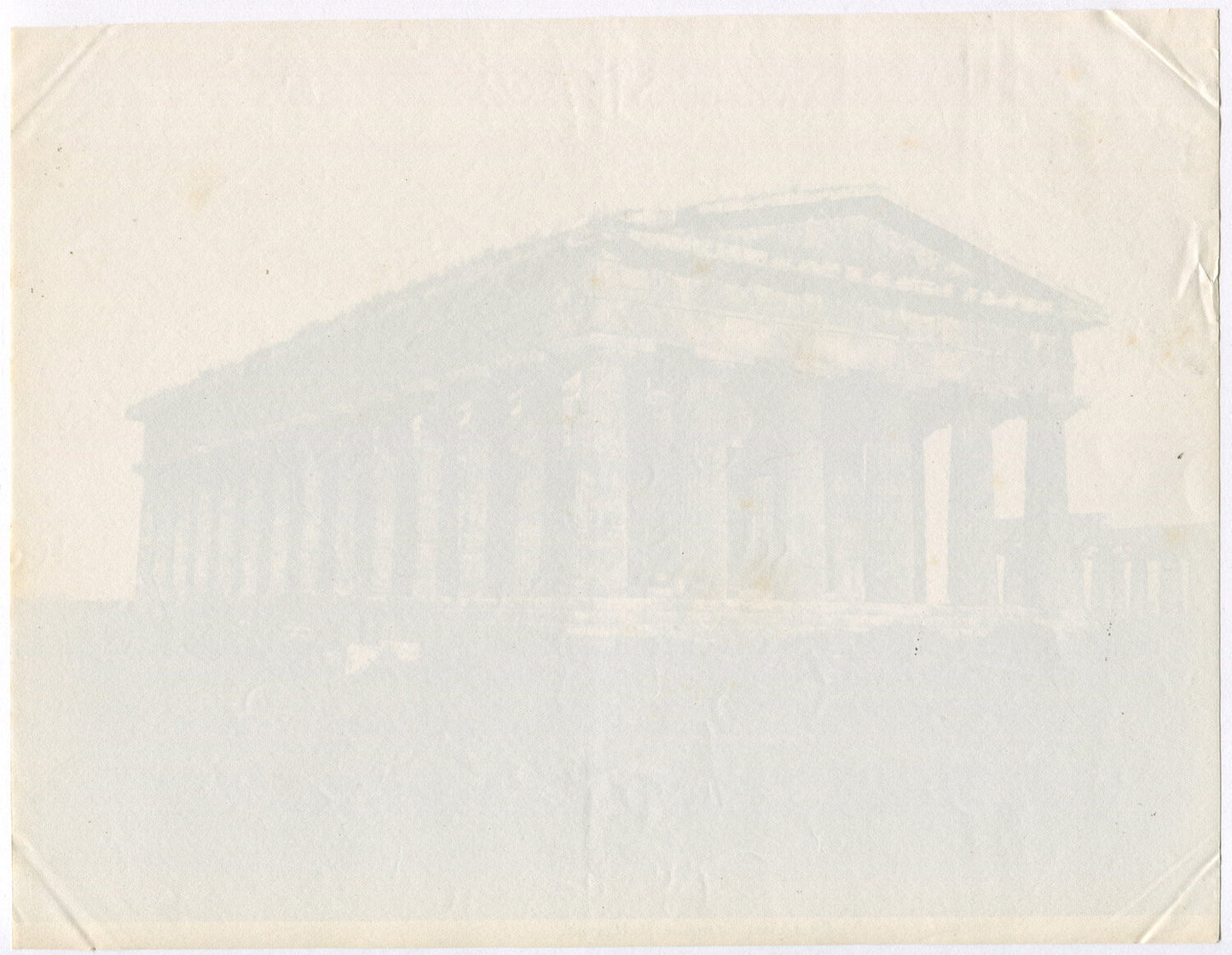 Vintage 8x10 unmounted albumen photo - Temple of Neptune, Ruins of Greek Architecture