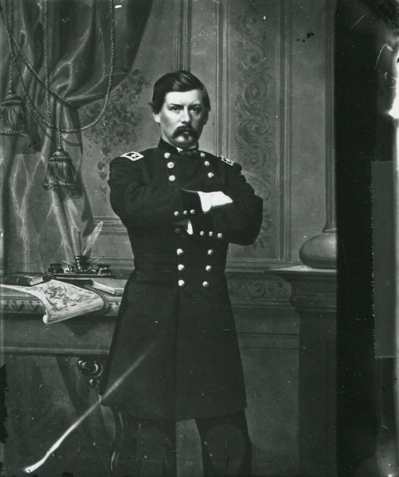 Vintage Civil War General George McClellan 8x10 Reprint Photo - Historical Portrait, Military Memorabilia