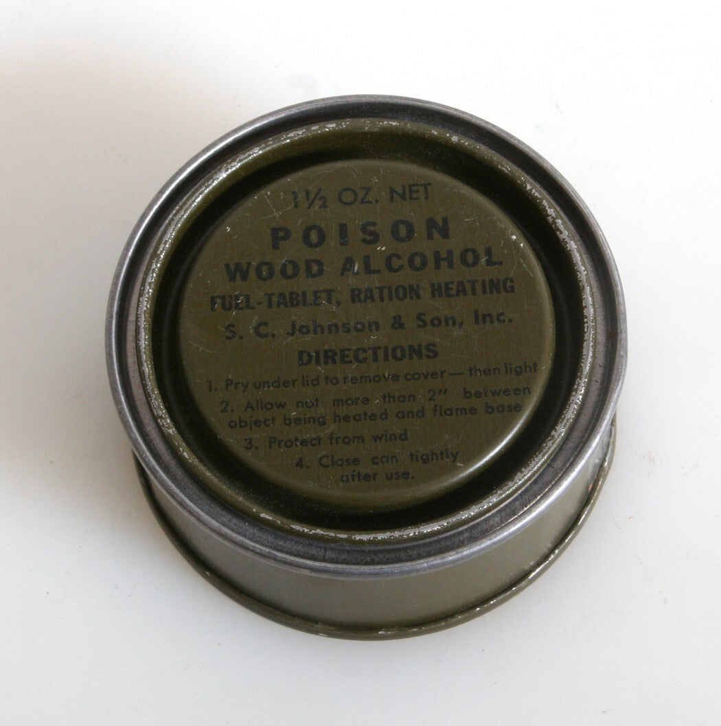 Vintage WWII U.S. Army Wood Alcohol Fuel Tablet 1.5 oz Heating Ration, Military Surplus