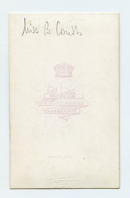 The Baroness Burdett Coutts Carte De Visite CDV By Skeolan Harrogate