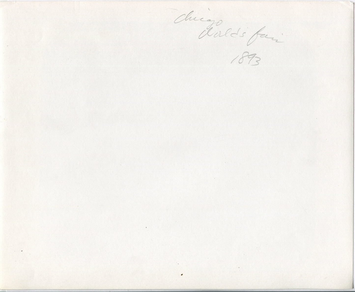 1893 CHICAGO WORLD'S FAIR. BLACK AND WHITE SILVER PRINT 8 X 10.