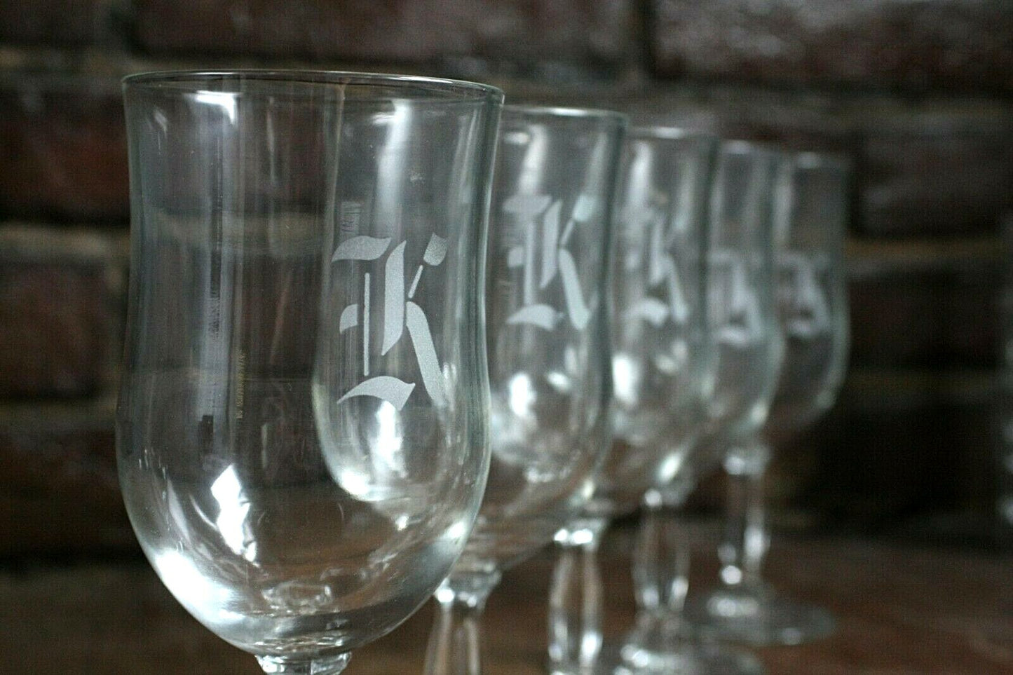 Vintage Beer Goblet Style Glasswear - Set of 5