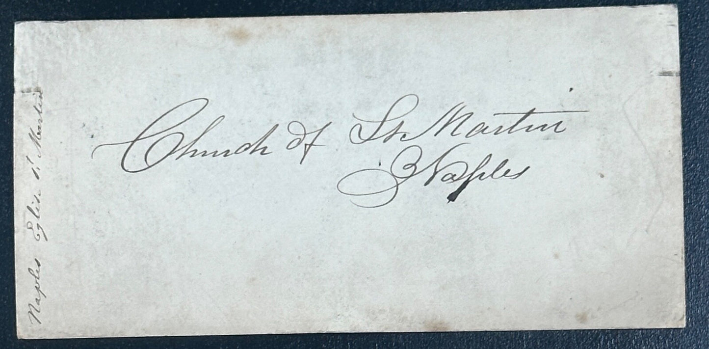 Vintage StereoView Card Church of Saint Martin Naples Italy 3.5x7in Rare