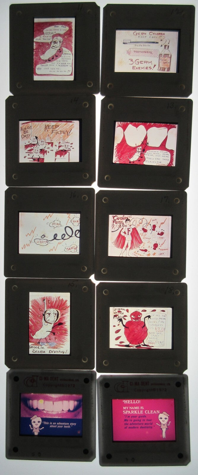 SPARKLE CLEAN/MODERN DENTISTRY, INFORMATION CAMPAIGN. 30 SET KODACHROME