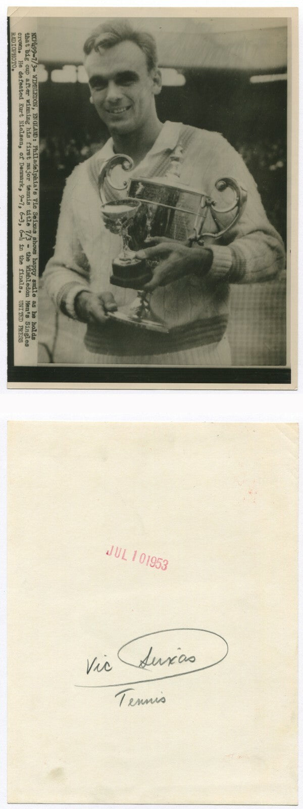 TENNIS GREAT ELIAS VICTOR SEIXAS. PHOTO COLLECTION OF CAREER HIGHLIGHTS. 160CT.