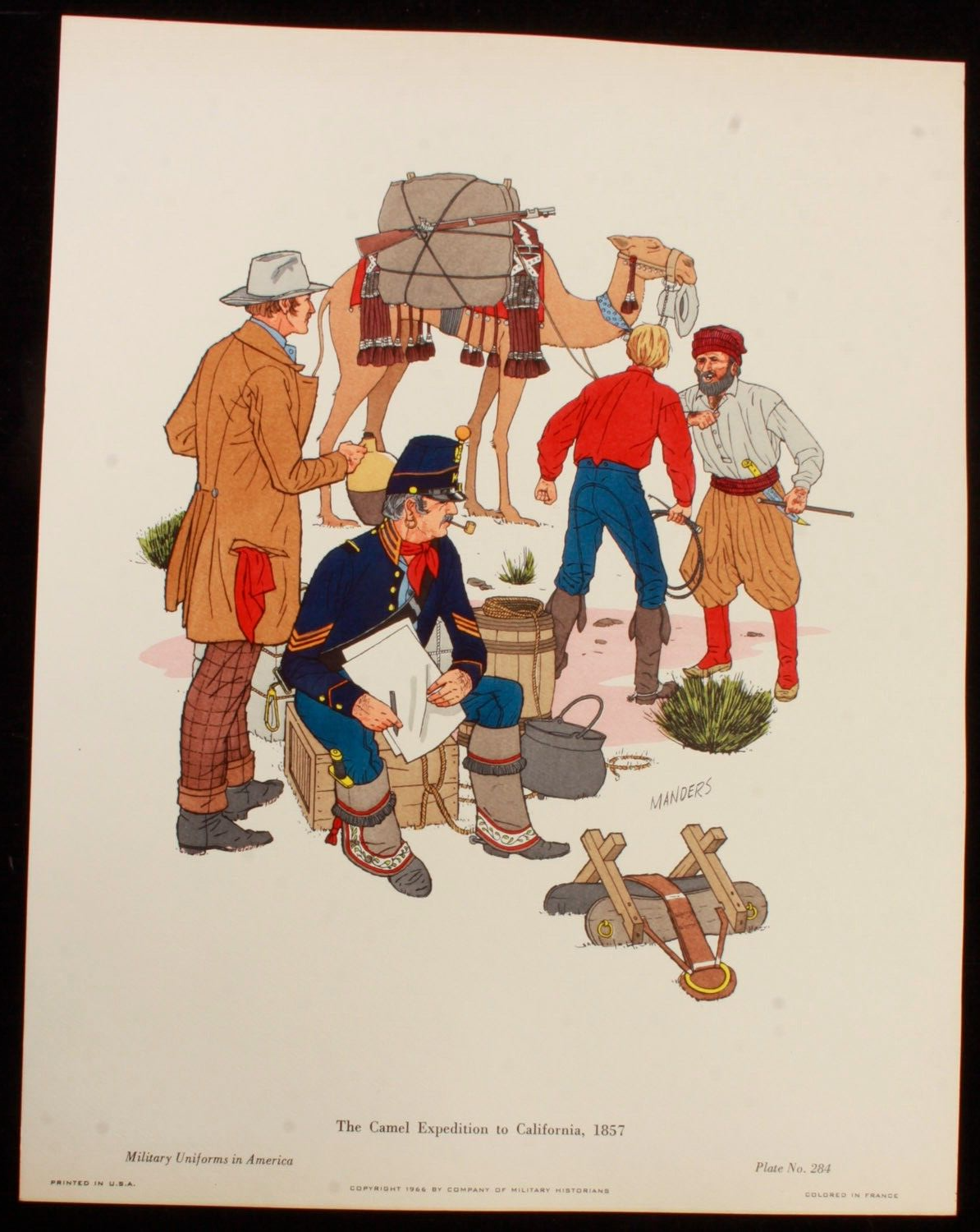 The Camel Expedition to California 1857 Illustration 11x14