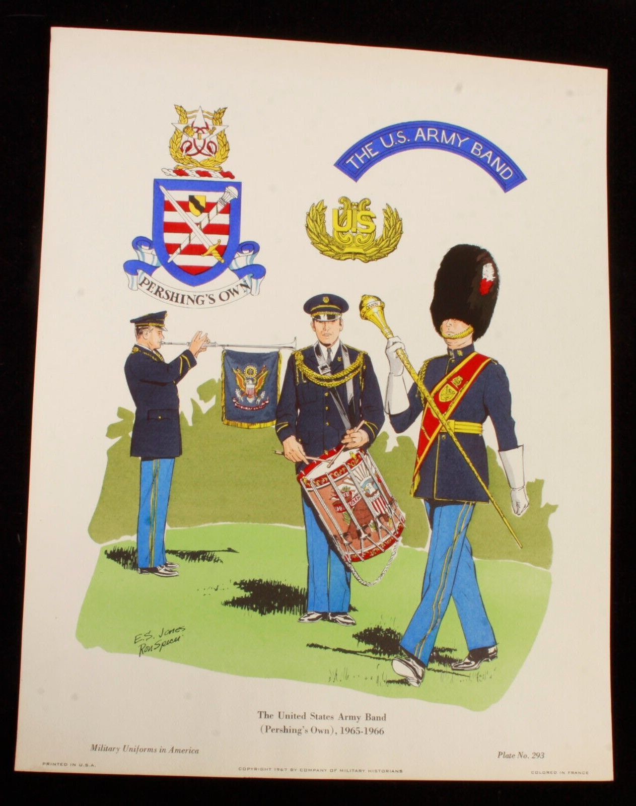 The United States Army Band Pershings Own 1965-1966 Illustration 11x14