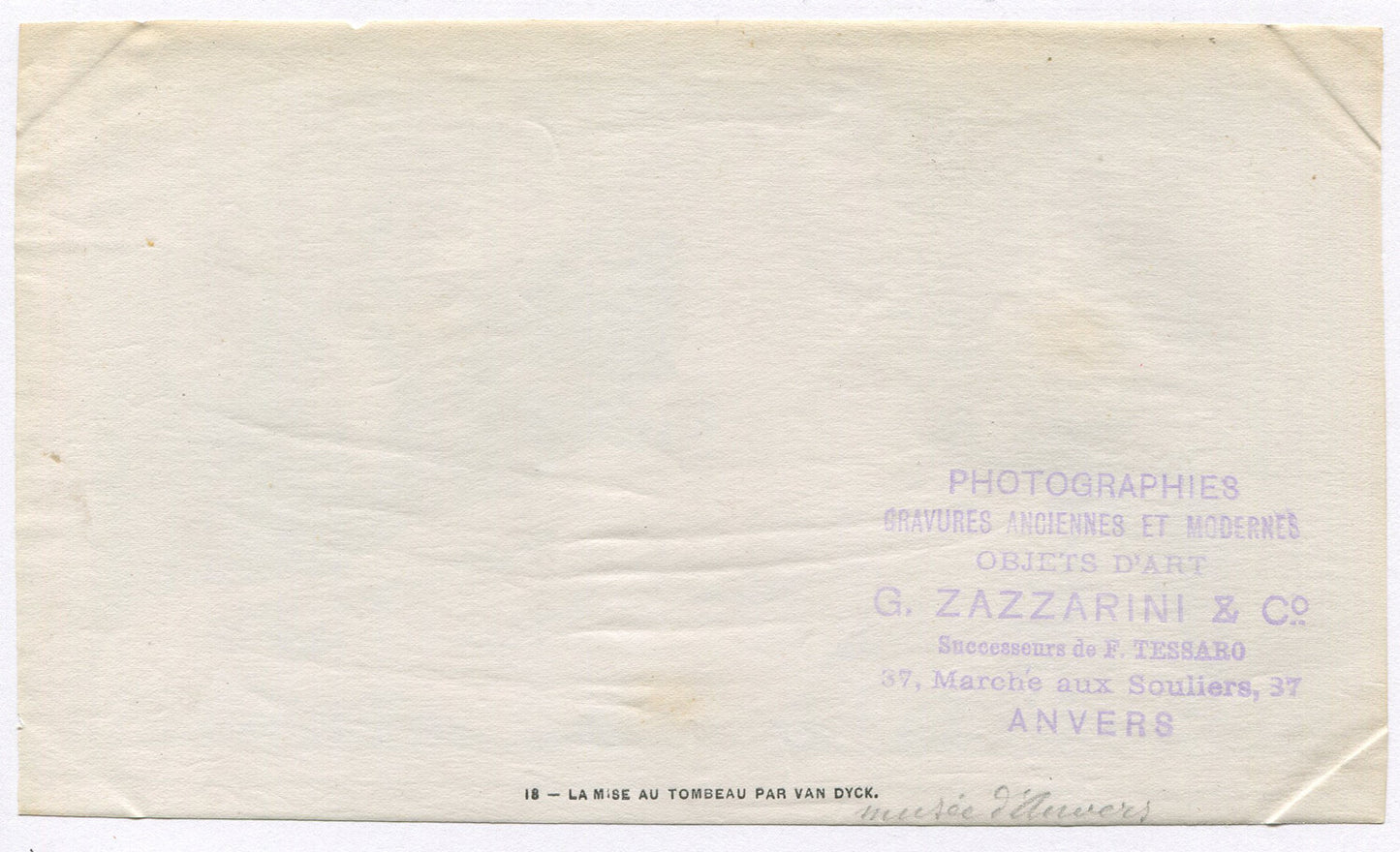 Vintage unmounted albumen photograph 4 x 7.5 in Christ in Death -- devotional