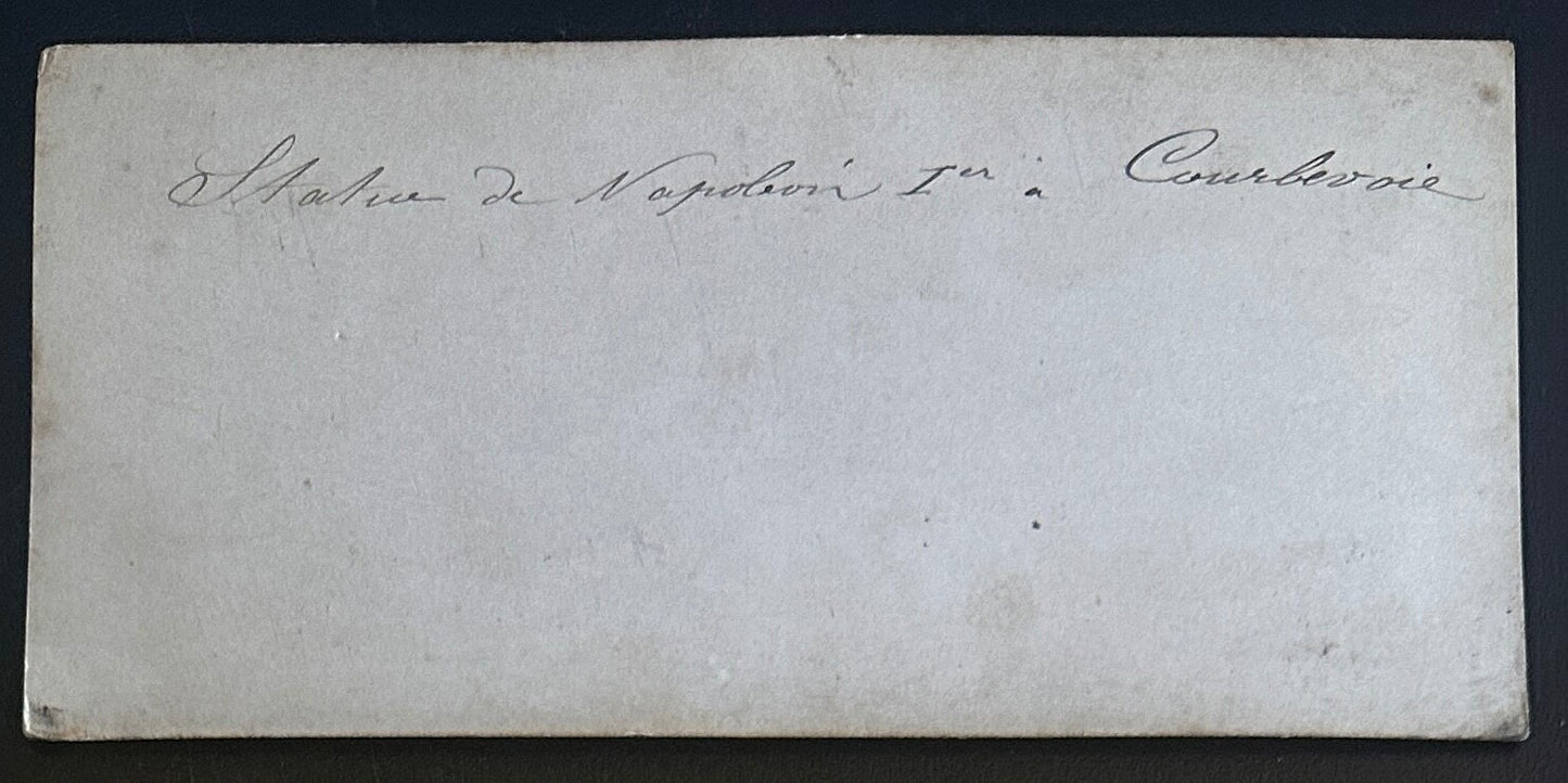 Vintage StereoView Card: ���Statue of Napoleon, Brussels Belgium ��� 3.5x7in