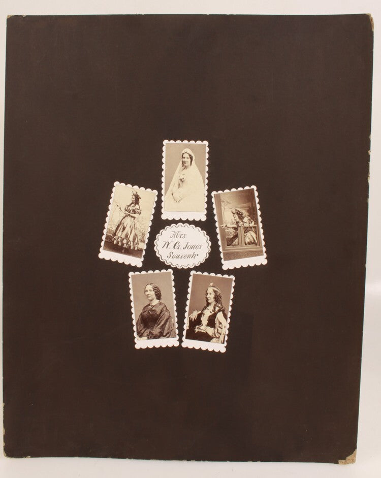 CDV PORTRAITS OF ACTRESS W.G. JONES IN COSTUME BY MATHEW BRADY, SET OF 5