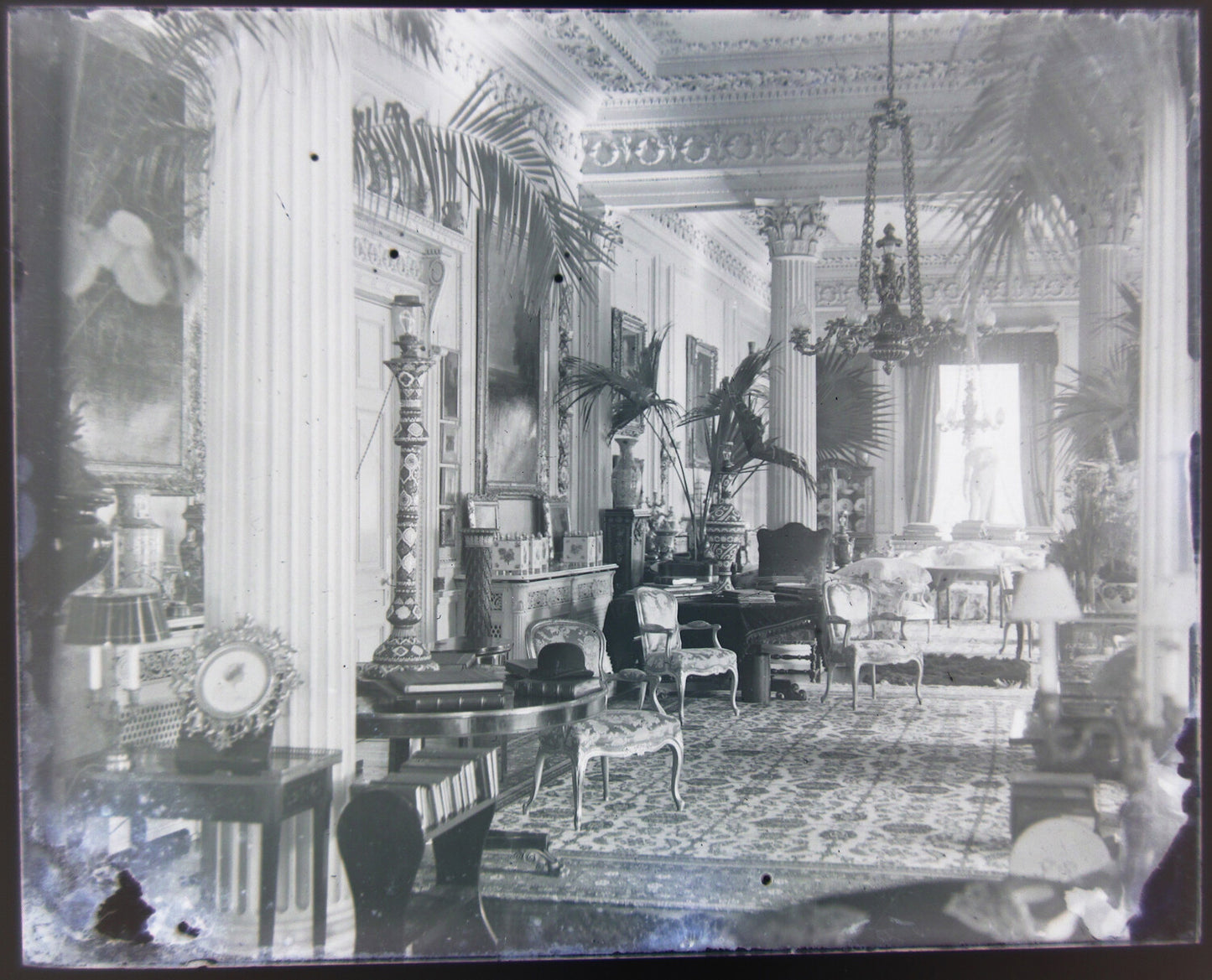 ORNATE, OPULENT INTERIOR. 4X5 NEGATIVE.