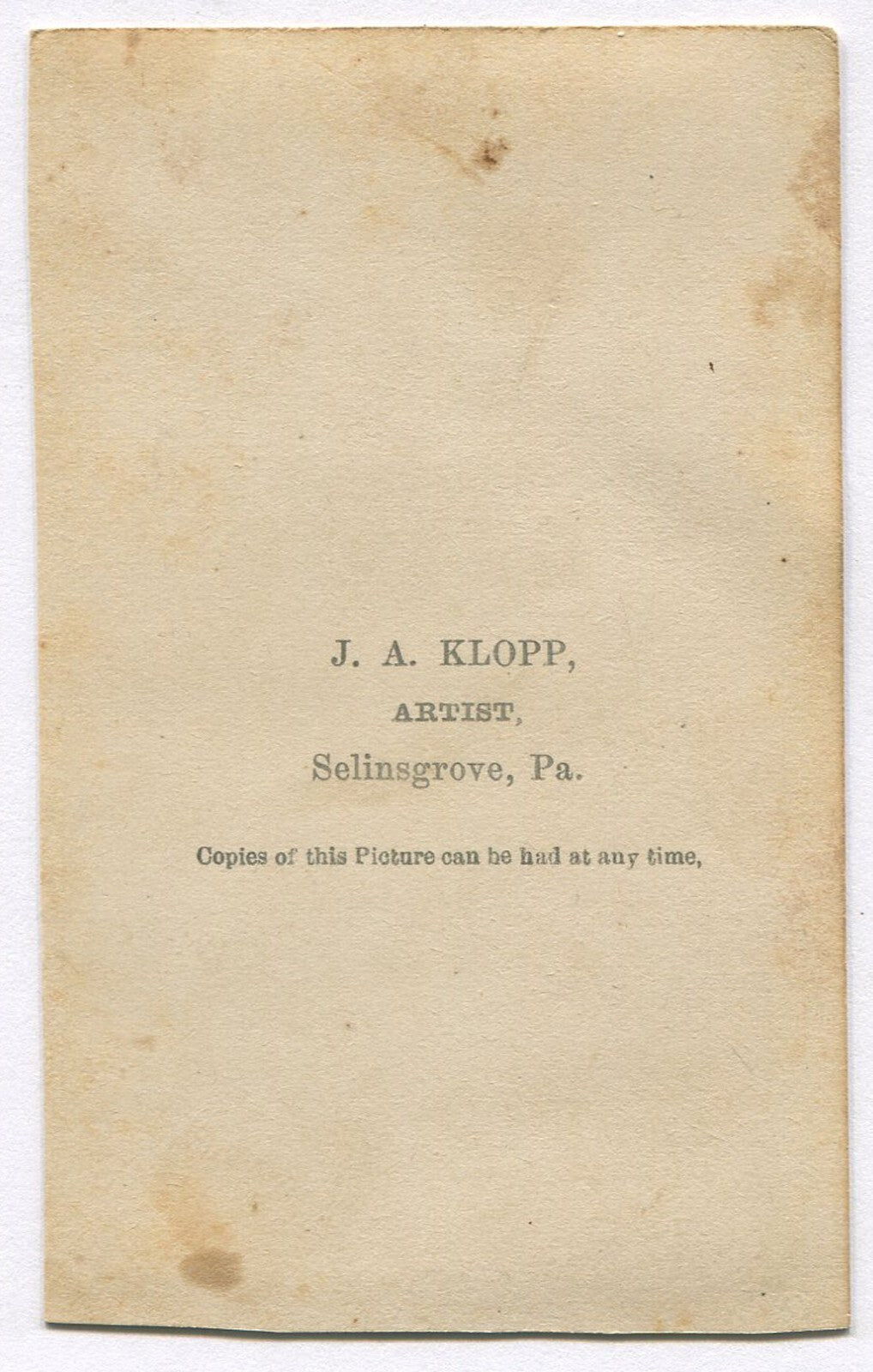 WOMAN STANDING POSE AT TABLE W/BOOK IN HAND. CDV. SELINSGROVE, PA.