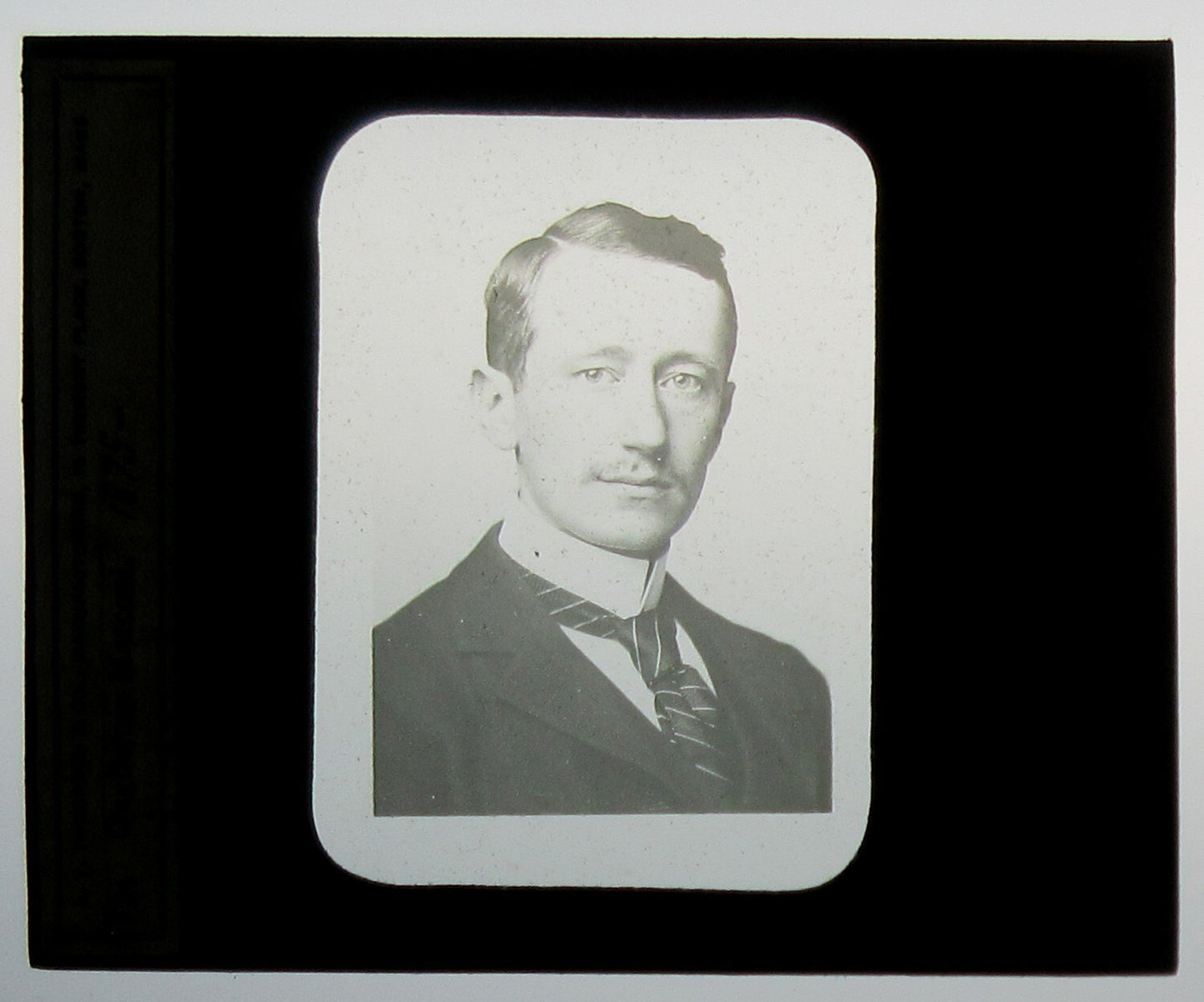 Vintage Guglielmo Marconi Portrait - Photo on Glass Lantern Slide, Original Photo