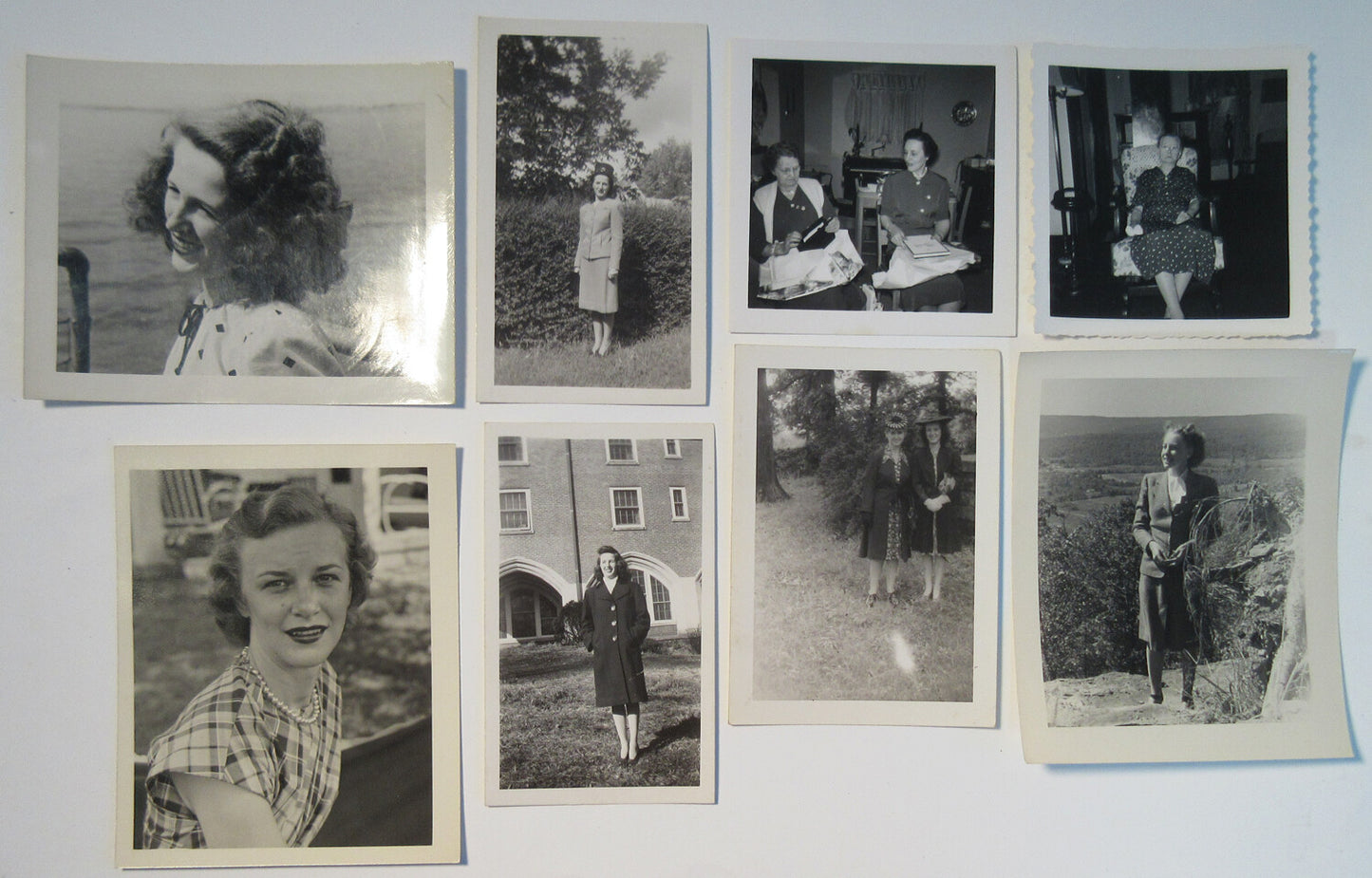 WOMEN, PORTRAIT,LEISURE. SNAPSHOT COLLECTION 25 SET. 1930s-1950s.