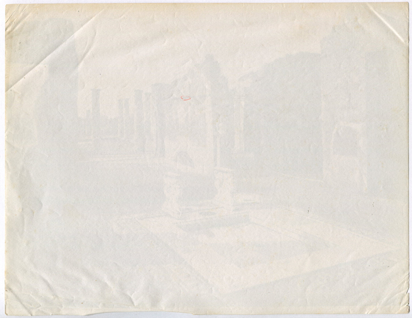 Vintage Pompeii Ruins Photo, Italy - Unmounted Albumen 8x10, Original Old Photo