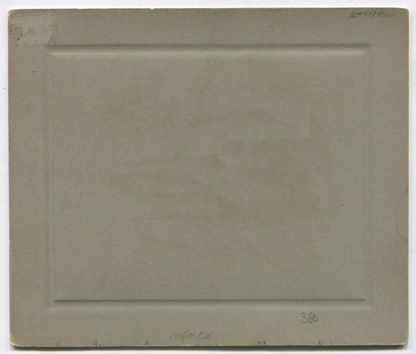 Vintage cabinet card photo: Men on railroad pedal car with photographic equipment, 5.5x6.5, early100s