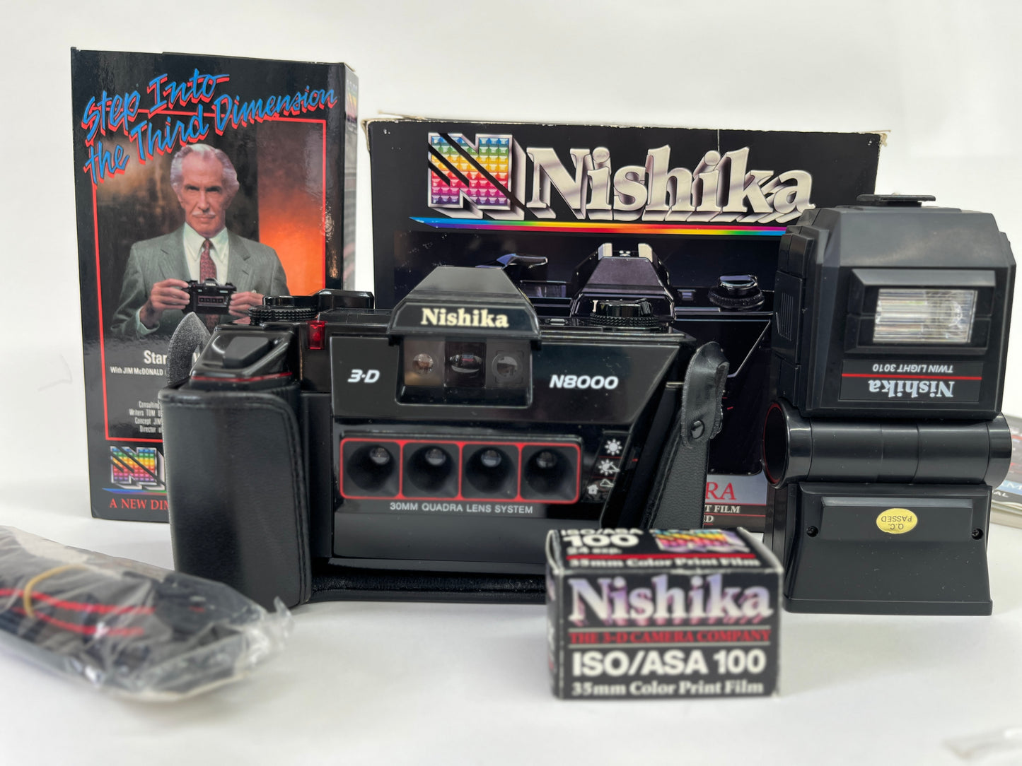 Nishika 3D N8000 Camera Kit Brand New Old Stock NOS Rare