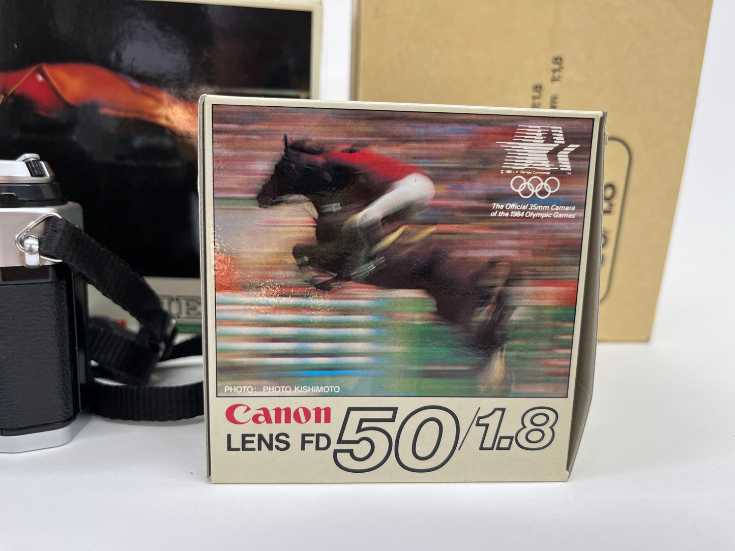 Canon AE-1 Program and 50/1.8 Lens Boxed 1984 Olympic NOS