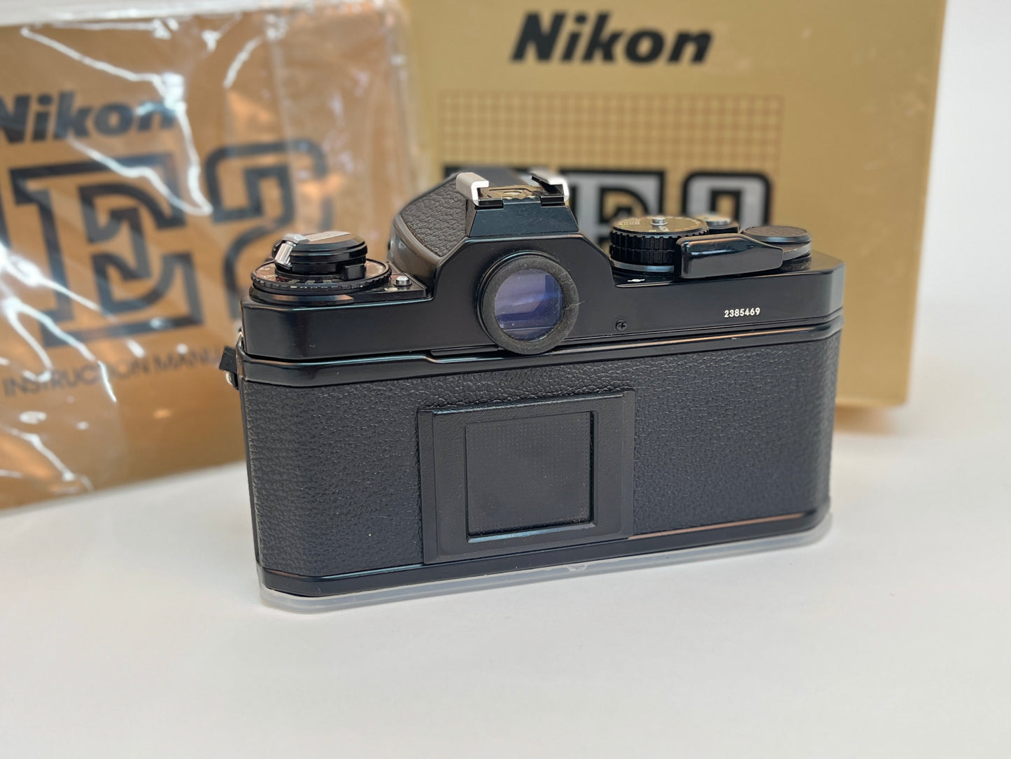 Nikon FE2 SLR 35mm Film Camera Black Paint MINT in Box NOS Display