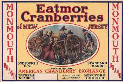 REPRODUCTION OF EATMOR CRANBERRIES OF NEW JERSEY BOX LABEL ADVERTISING, VINTAGE
