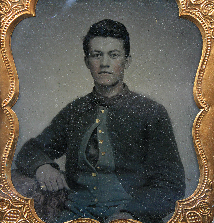 Civil War Soldier Tinted, Gilded & IDed