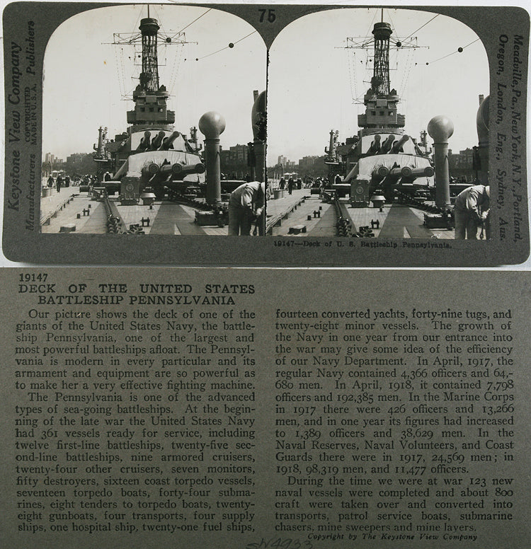 Battleship Pennsylvania Stereoview