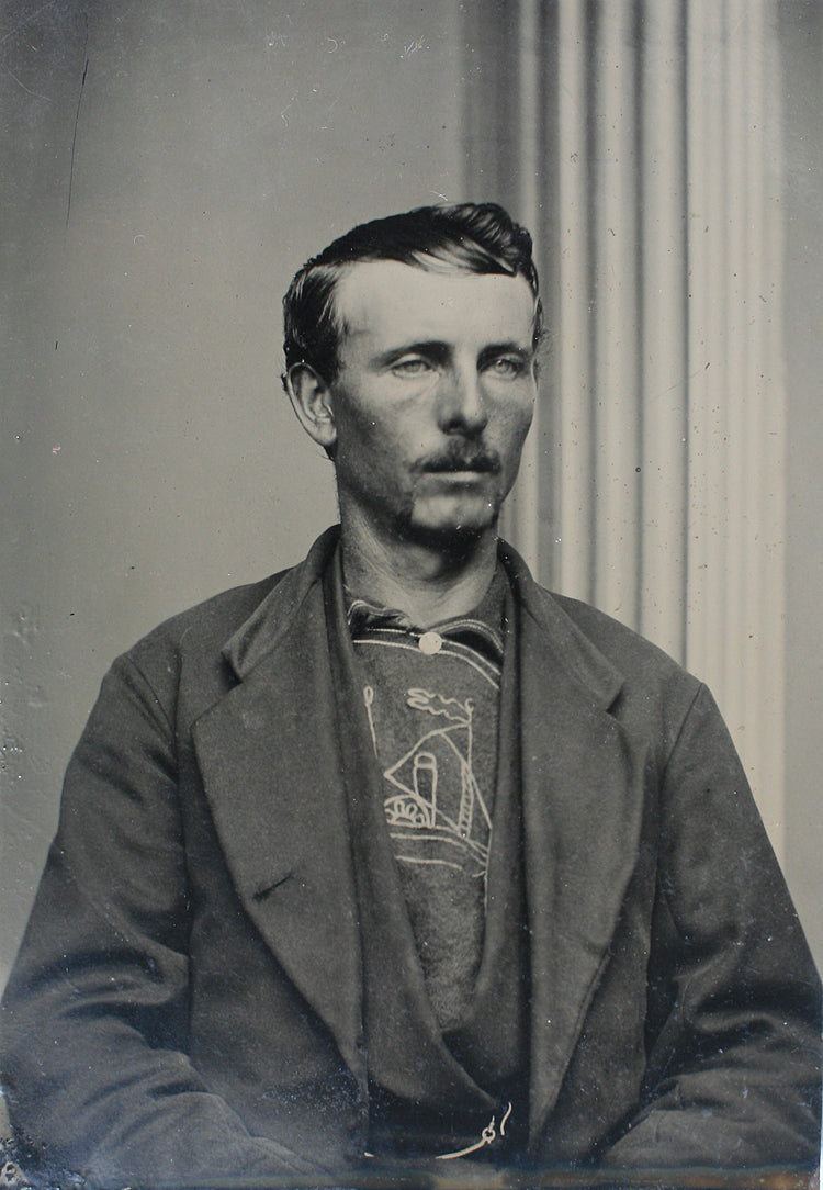 Image of Ship on Shirt , Sailor , Tintype