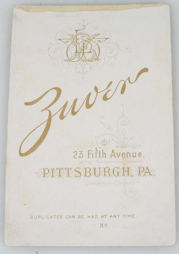 Zuver Pittsburgh PA, Small Child, Cabinet Card