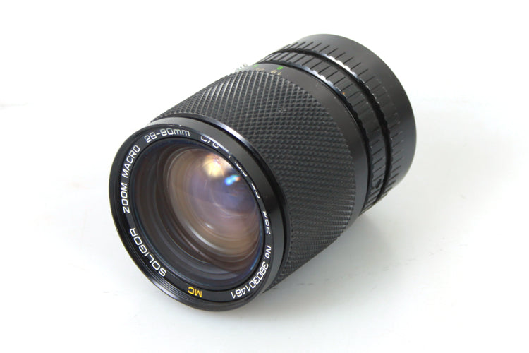 Zoom Camera Lens 1:3.5-4.5 28-80mm Multi-Coated Soligor for Konica