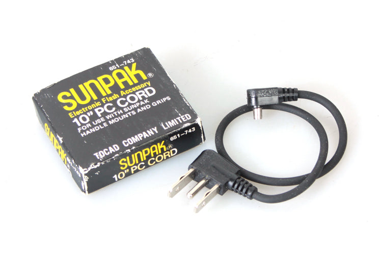 10 Inch Pc 3 Prong Sync Cord Sunpak 651-743 for 120J 622 555 & Grips