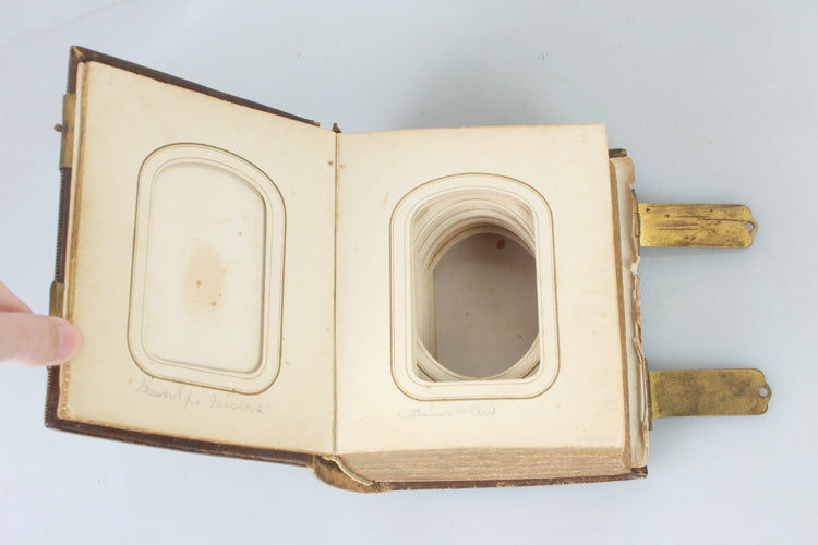 Vintage Photo Album 1860s CDV/Tin