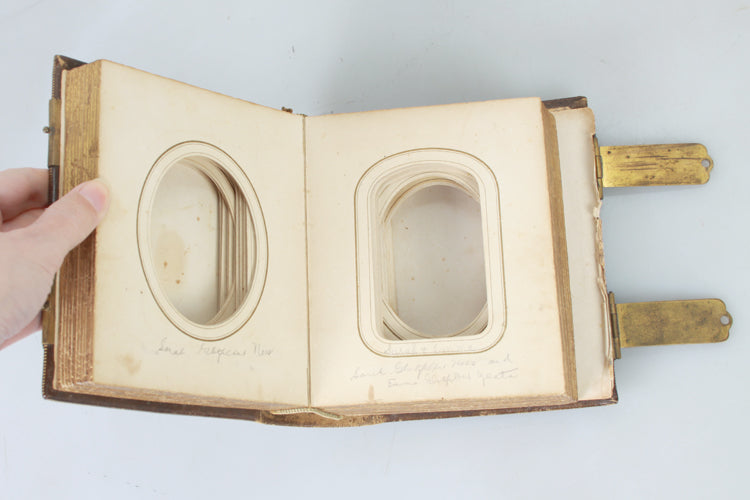 Vintage Photo Album 1860s CDV/Tin
