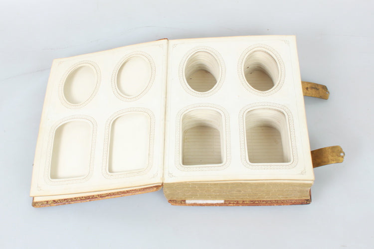 Antique Photo Album Large 1860s for CDV & Tin