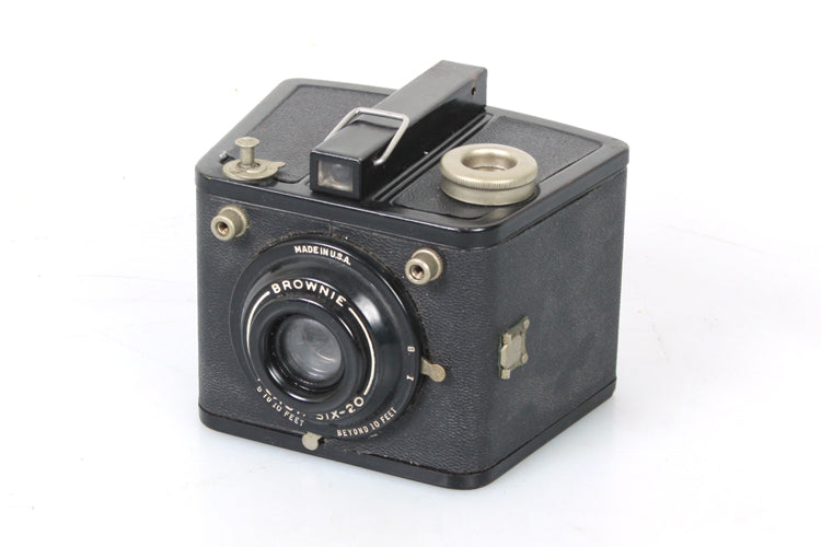 Art Deco Camera Set of 2 - Kodak Brownie Hawkeye & Brownie Flash Six-20