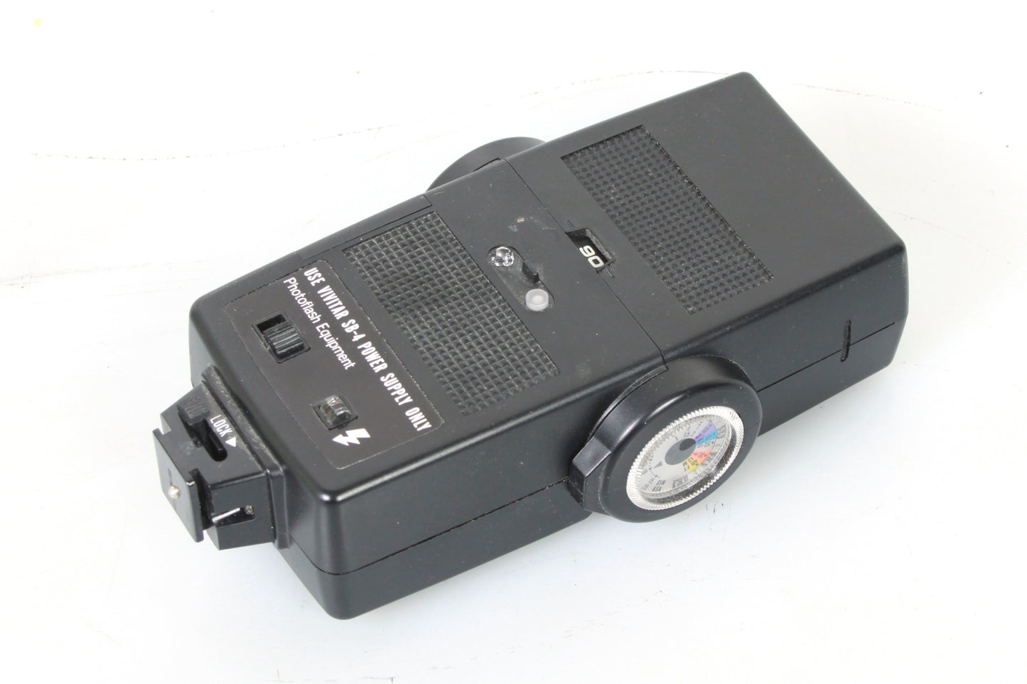 Shoe Mount Flash Vivitar 283 Auto Thyristor w AC Adapter/Sensor/Manual/PC Cord