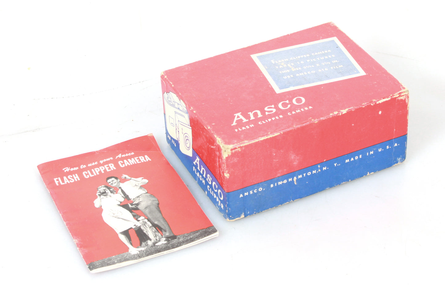 Art Deco Ansco Flash Clipper Camera in Original Box