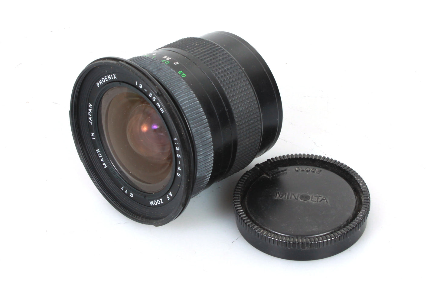 19-35mm F/3.5-4.5 AF Phoenix Wide Angle Zoom Lens for Minolta Maxxum w Hood
