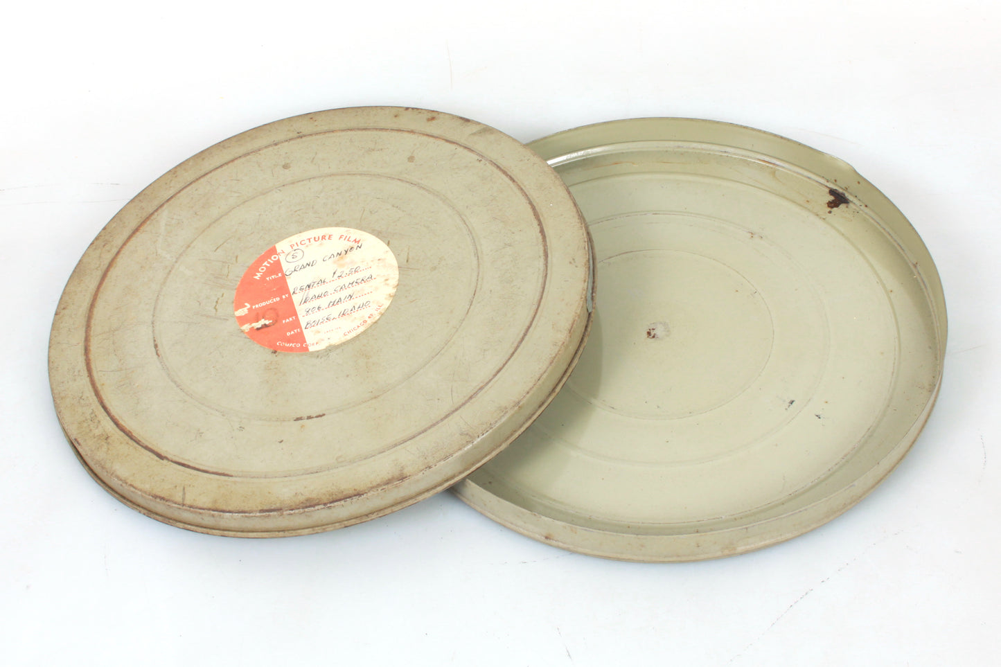 Movie Film 16mm Cans Set of 2