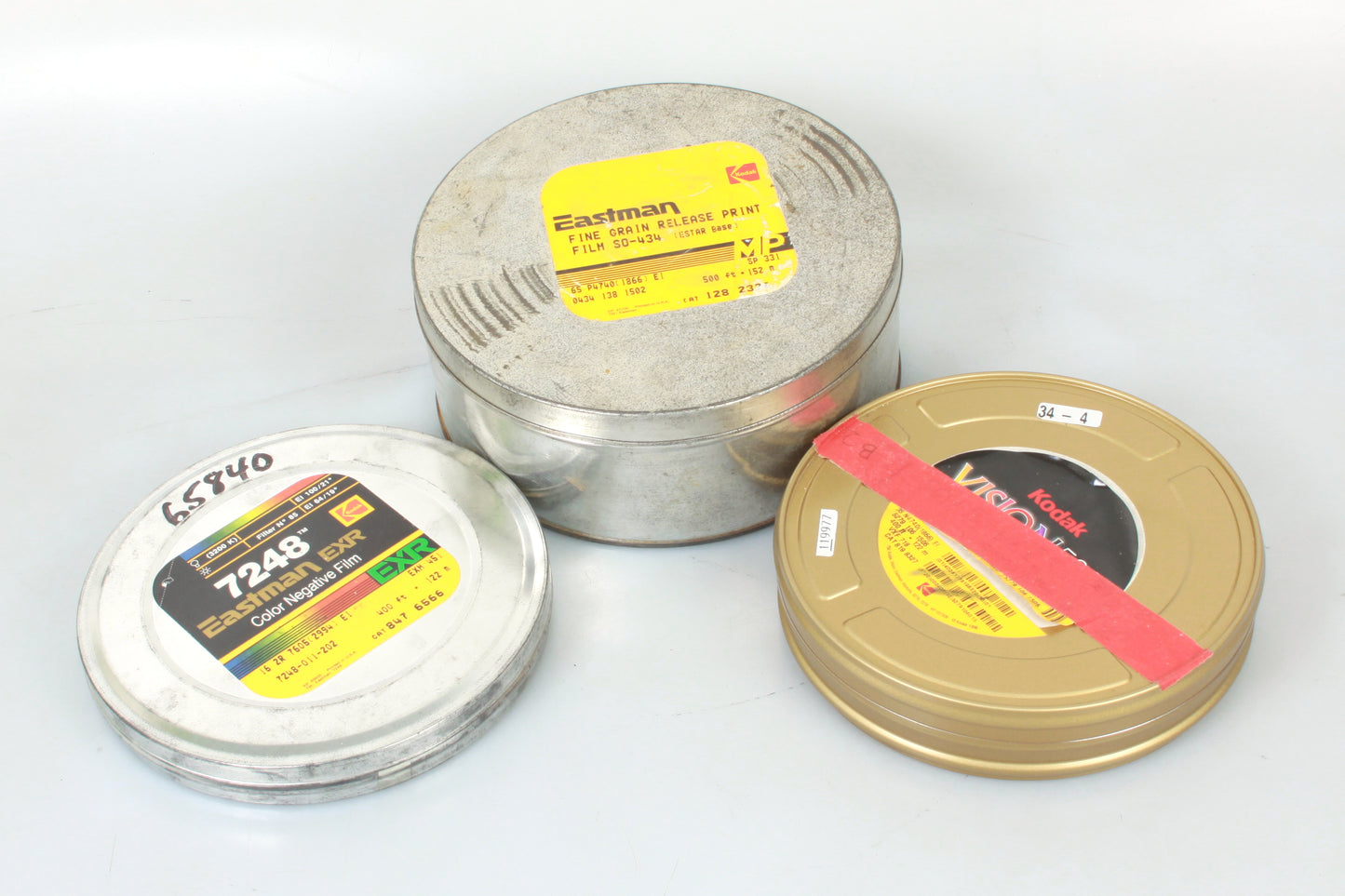 Movie Film Can Kodak Eastman 16mm/35mm Set of 3