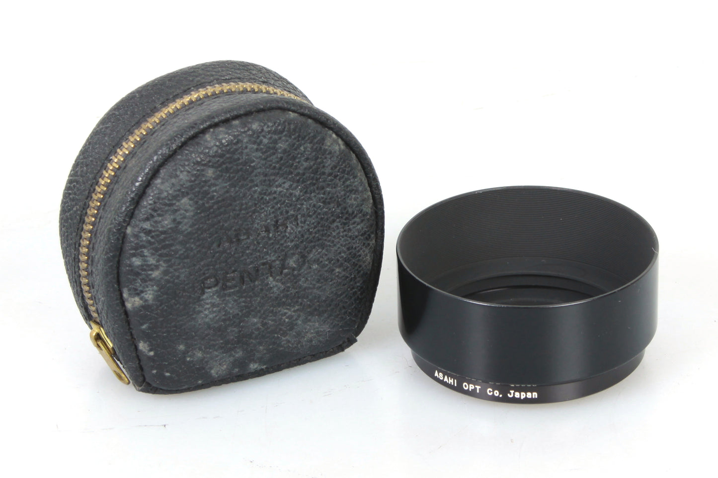 Rare Early Asahi Pentax 46mm Screw-in Takumar Metal Lens Hood Shade w/ Case