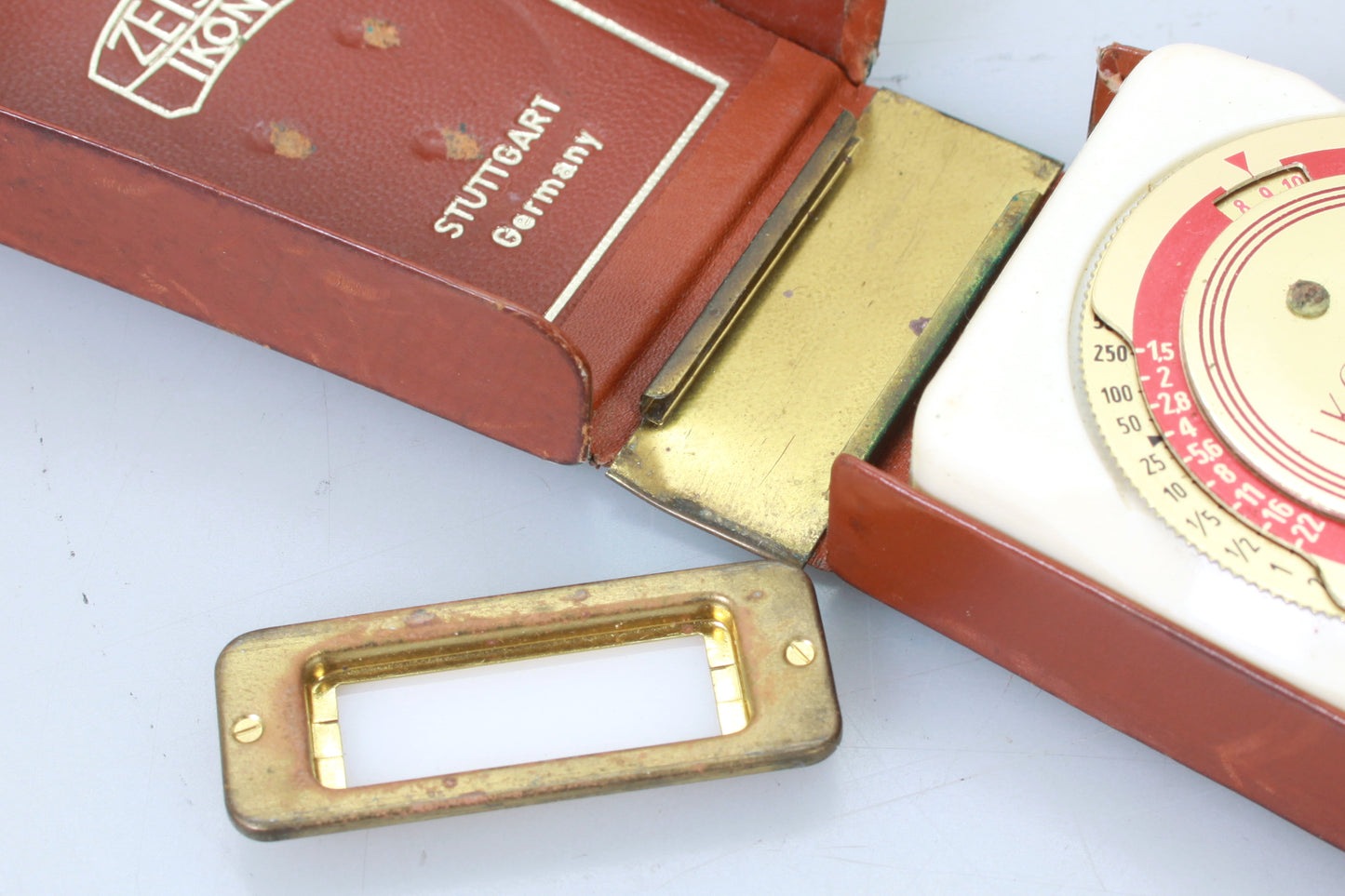Vintage Original Zeiss Ikon Ikophot Light Meter Art Deco in Leather Case